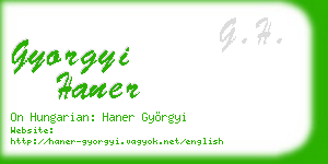 gyorgyi haner business card